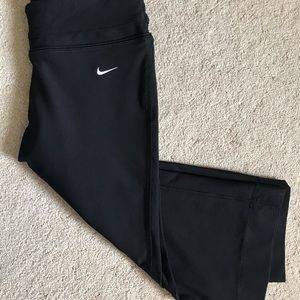 Black Nike Dri Fit capri wide leg